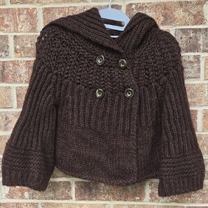 Hugo Boss Cozy Brown Knit Cardigan Size XS